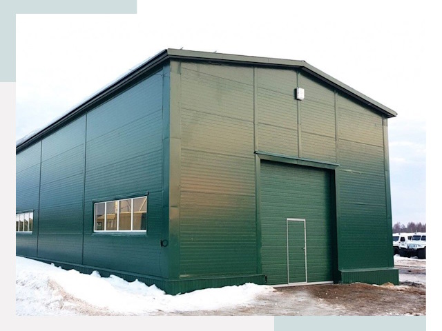 Двускатные ангары в Череповце