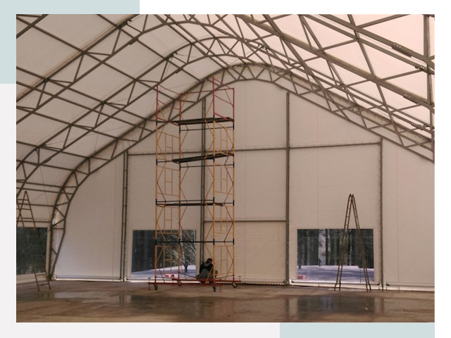 Шатровые ангары в Череповце