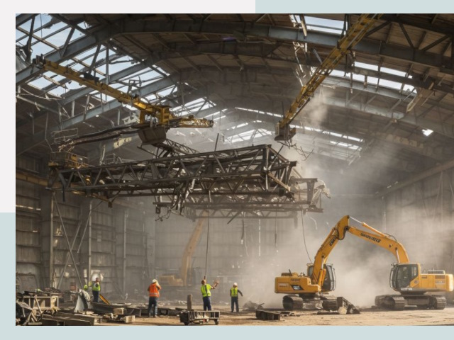 Демонтаж ангаров в Череповце от 613 руб. за м²