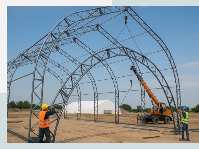 Монтаж ангаров в Череповце от 613 руб. - Надежно и быстро