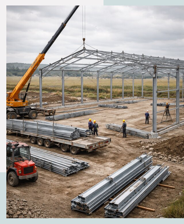 Строительство ангаров для сельхозтехники в Череповце под ключ