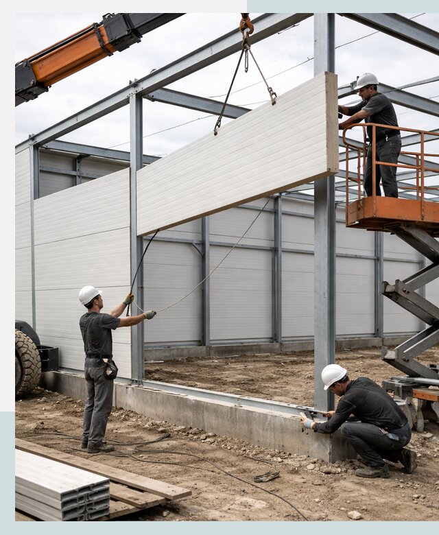 Строительство складов из сэндвич панелей в Череповце под ключ